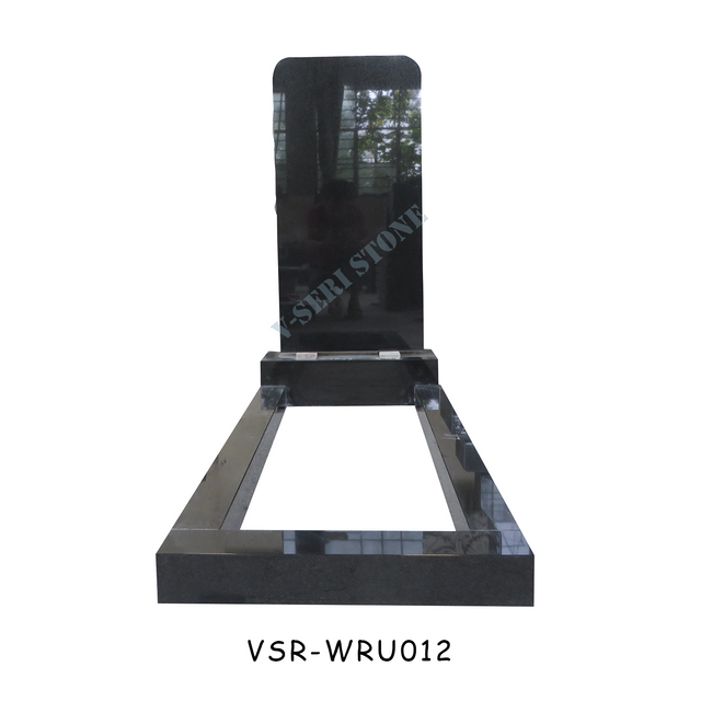 Highly Polished Black Granite Headstone Monuments Commemorates for Death/Cemetery