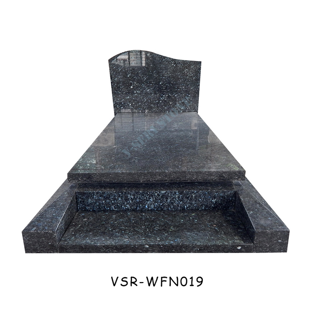 French Style Emerald Pearl Granite Headstones Tombstones for Mausoleum
