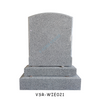 Traditional Design Grey Granite Upright Headstone 