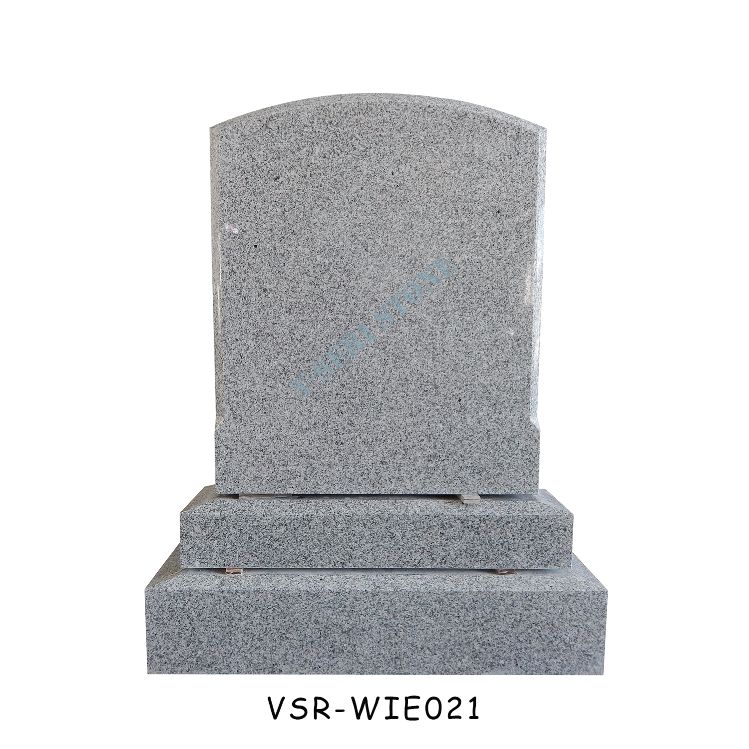 Traditional Design Grey Granite Upright Headstone 