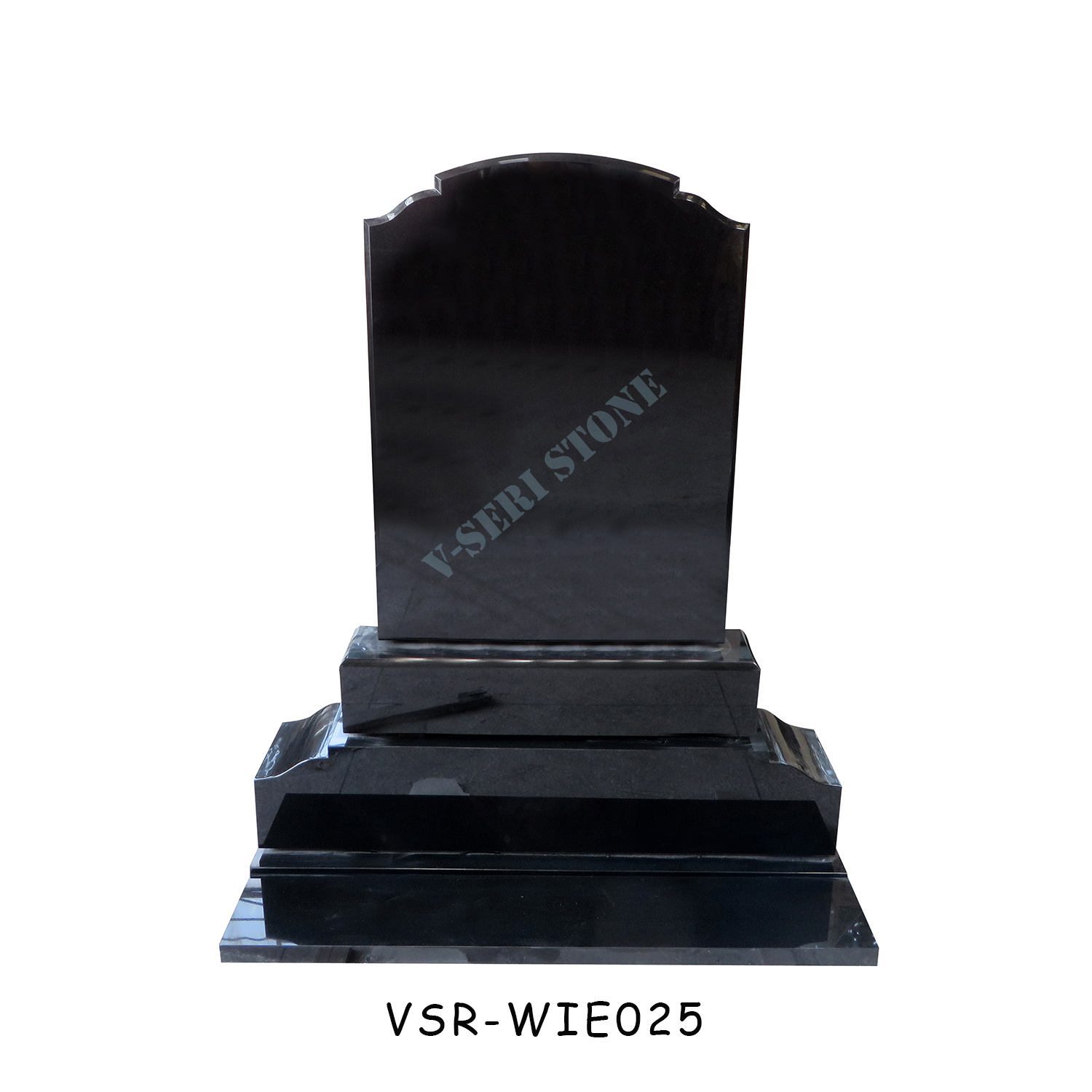 Modern Design Black Color Granite Upright Monument
